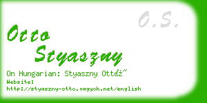 otto styaszny business card